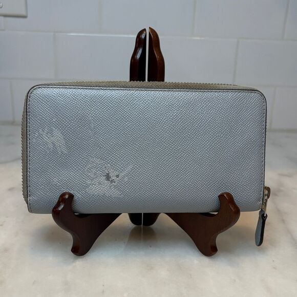 Coach Cross Grain Leather Full Zip Continental Wallet - Picture 4 of 16